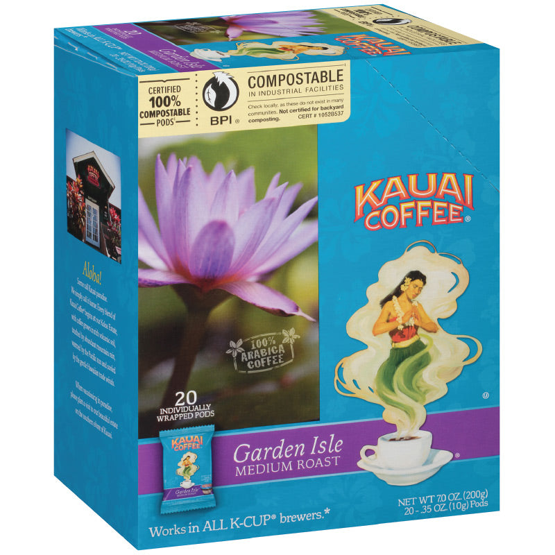 Kauai Coffee® Single-Serve Pods - Garden Isle - Medium Roast – 100% Premium Arabica