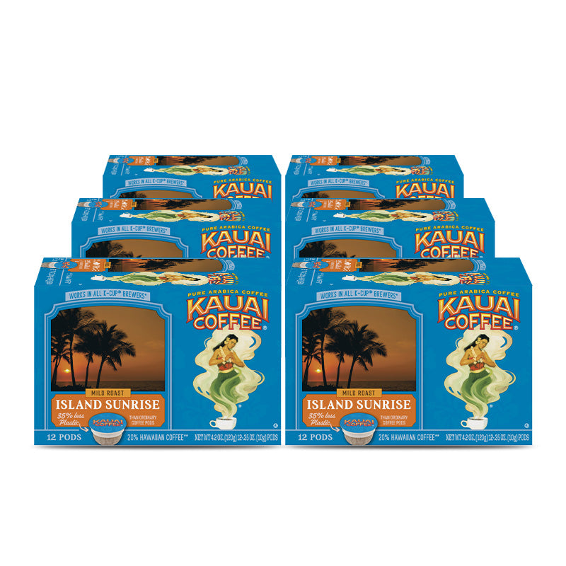 Kauai Coffee® Single-Serve Pods - Island Sunrise - Mild Roast – 100% Premium Arabica